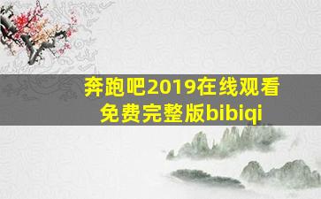 奔跑吧2019在线观看免费完整版bibiqi