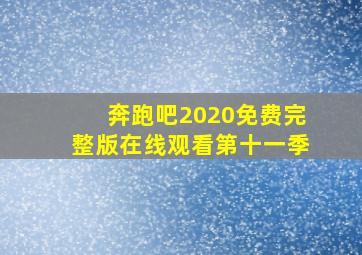 奔跑吧2020免费完整版在线观看第十一季