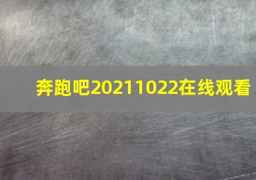 奔跑吧20211022在线观看