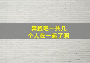 奔跑吧一共几个人在一起了啊