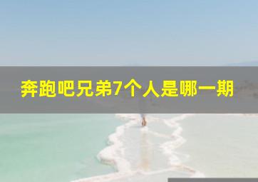 奔跑吧兄弟7个人是哪一期