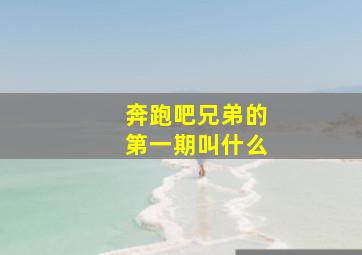 奔跑吧兄弟的第一期叫什么