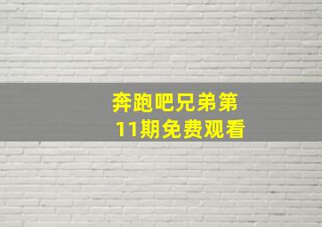 奔跑吧兄弟第11期免费观看