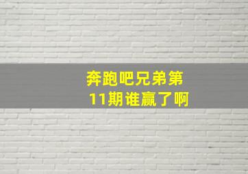 奔跑吧兄弟第11期谁赢了啊