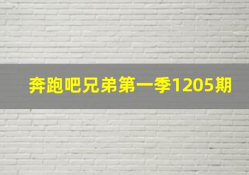 奔跑吧兄弟第一季1205期