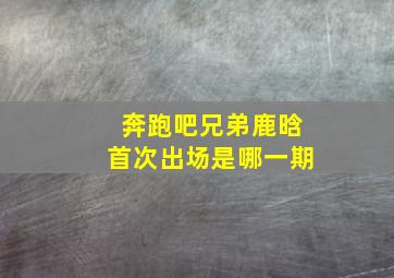 奔跑吧兄弟鹿晗首次出场是哪一期