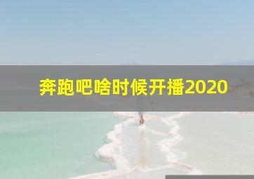 奔跑吧啥时候开播2020