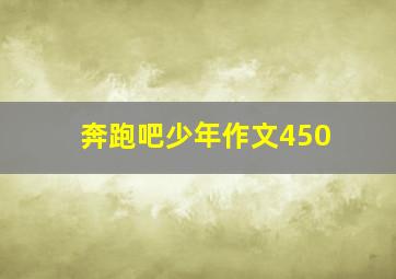 奔跑吧少年作文450