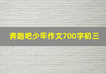 奔跑吧少年作文700字初三