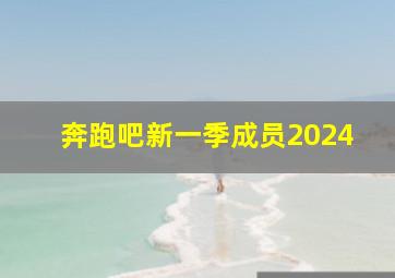 奔跑吧新一季成员2024