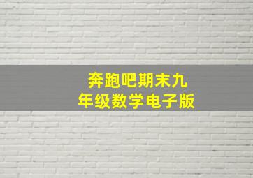 奔跑吧期末九年级数学电子版