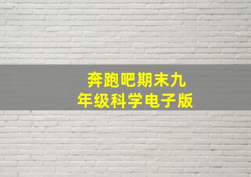 奔跑吧期末九年级科学电子版