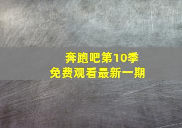 奔跑吧第10季免费观看最新一期