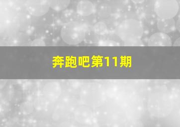 奔跑吧第11期