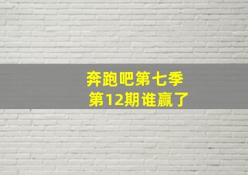 奔跑吧第七季第12期谁赢了