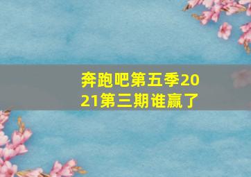 奔跑吧第五季2021第三期谁赢了