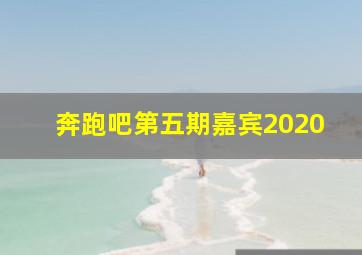 奔跑吧第五期嘉宾2020