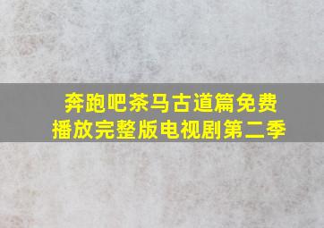 奔跑吧茶马古道篇免费播放完整版电视剧第二季