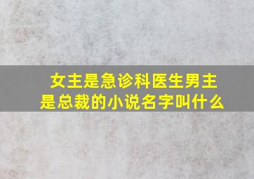 女主是急诊科医生男主是总裁的小说名字叫什么