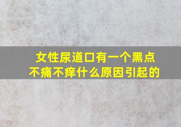 女性尿道口有一个黑点不痛不痒什么原因引起的