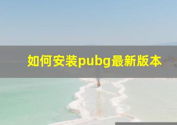 如何安装pubg最新版本