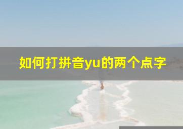 如何打拼音yu的两个点字