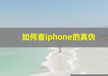 如何查iphone的真伪