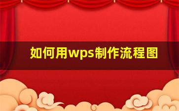 如何用wps制作流程图