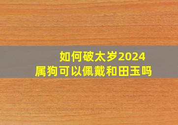 如何破太岁2024属狗可以佩戴和田玉吗