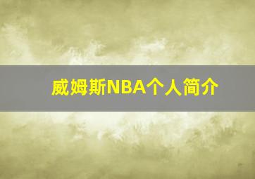 威姆斯NBA个人简介