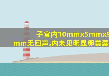 子宫内10mmx5mmx9mm无回声,内未见明显卵黄囊