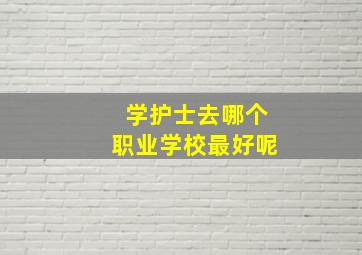 学护士去哪个职业学校最好呢