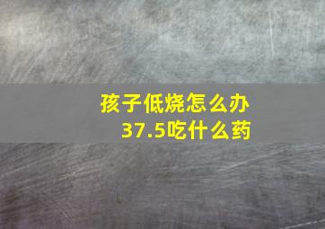 孩子低烧怎么办37.5吃什么药