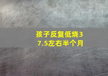 孩子反复低烧37.5左右半个月