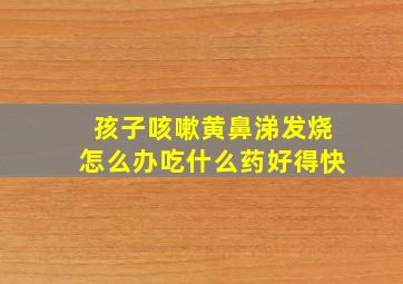 孩子咳嗽黄鼻涕发烧怎么办吃什么药好得快