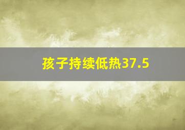 孩子持续低热37.5