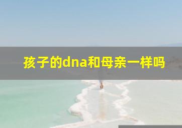 孩子的dna和母亲一样吗