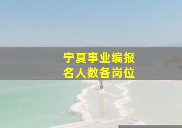 宁夏事业编报名人数各岗位