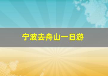 宁波去舟山一日游