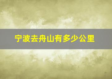 宁波去舟山有多少公里