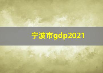 宁波市gdp2021