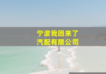 宁波我回来了汽配有限公司