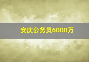 安庆公务员6000万