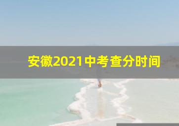 安徽2021中考查分时间