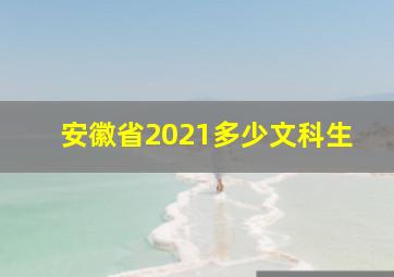 安徽省2021多少文科生