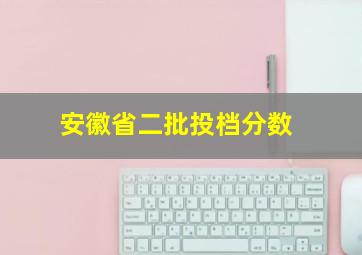 安徽省二批投档分数