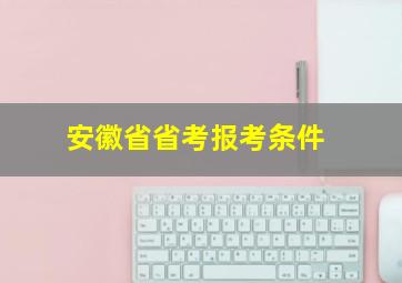 安徽省省考报考条件