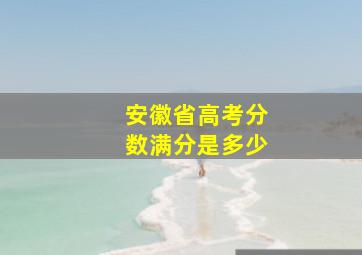 安徽省高考分数满分是多少