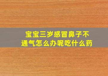 宝宝三岁感冒鼻子不通气怎么办呢吃什么药