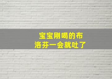 宝宝刚喝的布洛芬一会就吐了